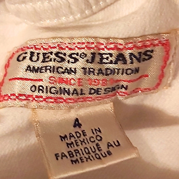 Size 4 White Guess Jeans Shoulderless Romper - Picture 3 of 3